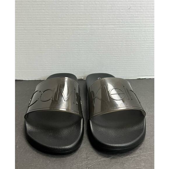 Calvin Klein Auster Black Slip-On Men Sandals Size 13M NWB - Picture 4 of 10